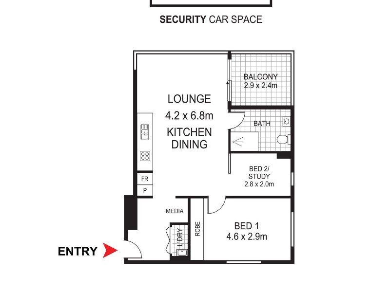 1108/10 Gertrude St, Wolli Creek NSW 2205 Floorplan
