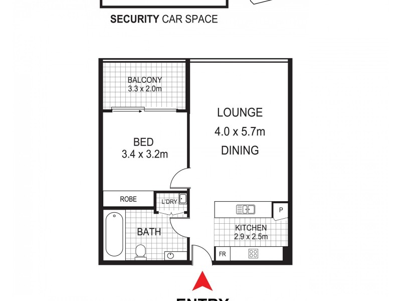 806/12 Brodie Spark Drive, Wolli Creek NSW 2205 Floorplan