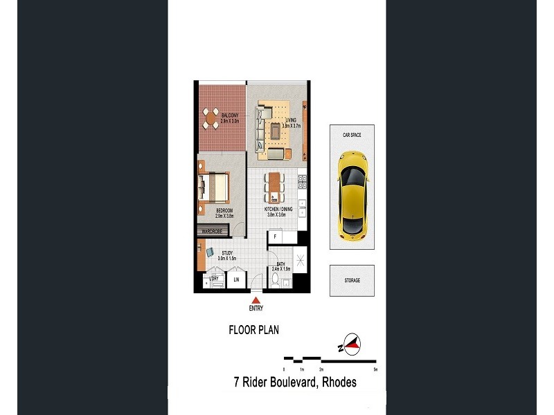 903/7 Rider Boulevarde, Rhodes NSW 2138 Floorplan