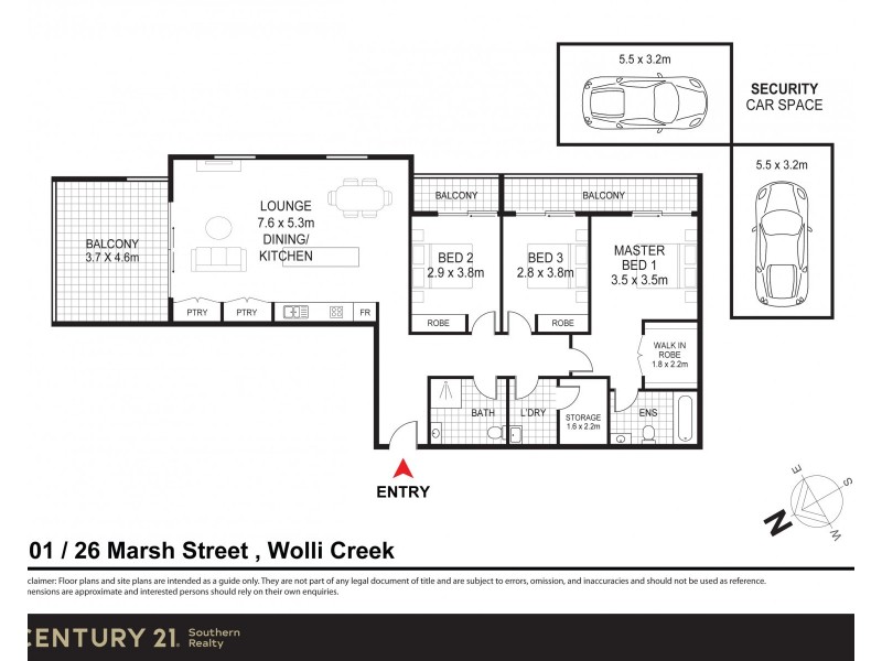101/26 Marsh Street, Wolli Creek NSW 2205 Floorplan