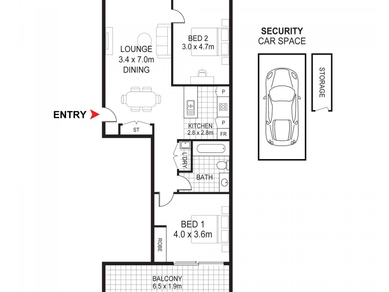 504/8 Reede Street, Turrella NSW 2205 Floorplan