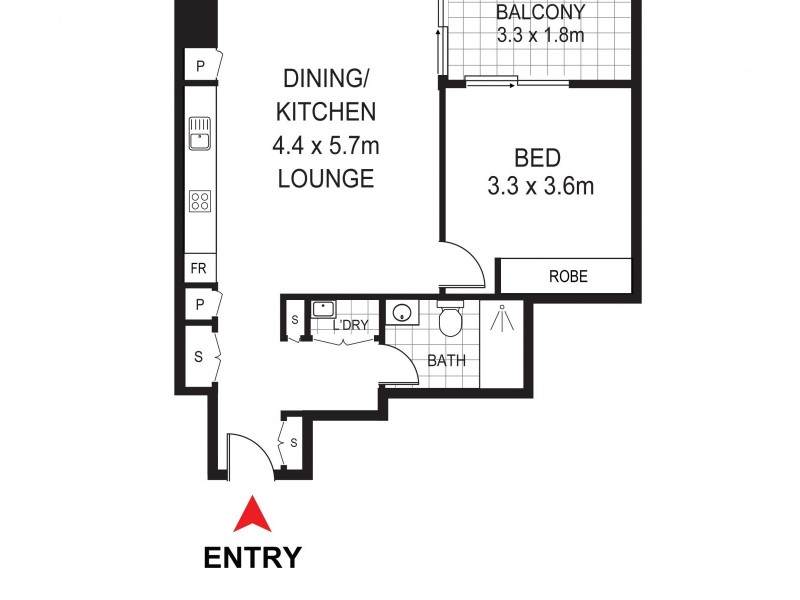 112/20 Chisholm Street, Wolli Creek NSW 2205 Floorplan