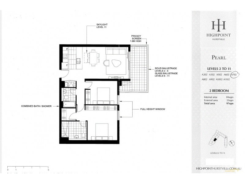1 Pearl St, Hurstville NSW 2220 Floorplan