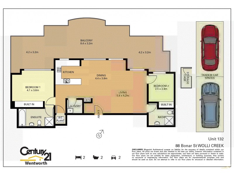 132/88 Bonar Street, Wolli Creek NSW 2205 Floorplan