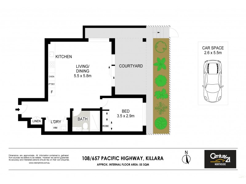 108/657 Pacific Highway, Killara NSW 2071 Floorplan