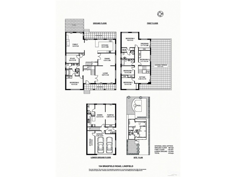 134 Bradfield Road, Lindfield NSW 2070 Floorplan