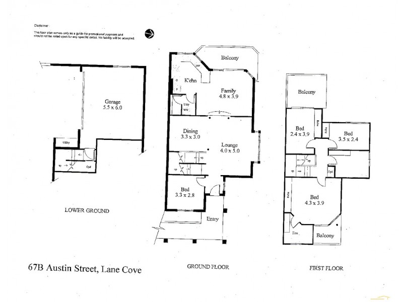 67b Austin Street, Lane Cove NSW 2066 Floorplan