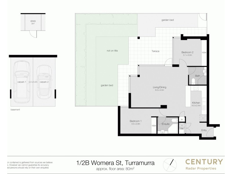 1/2B Womerah St, Turramurra NSW 2074 Floorplan