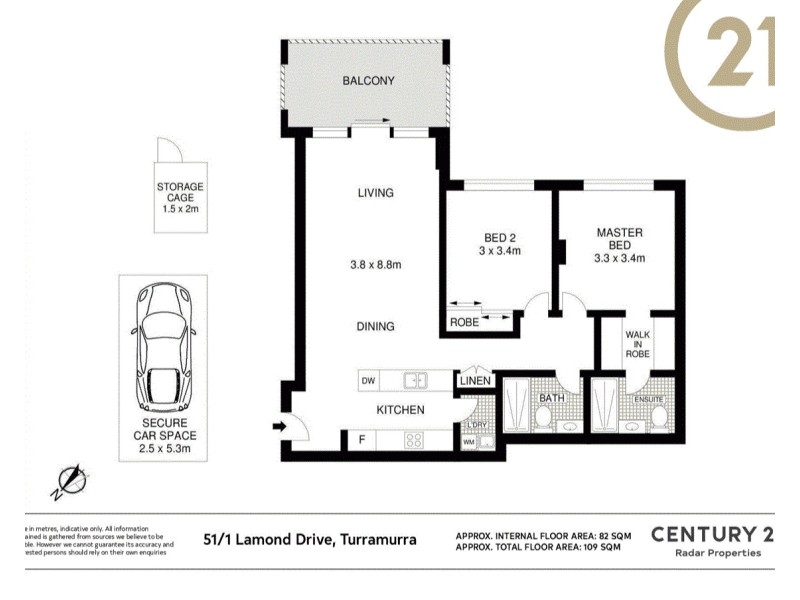 51/1 Lamond Drive, Turramurra NSW 2074 Floorplan