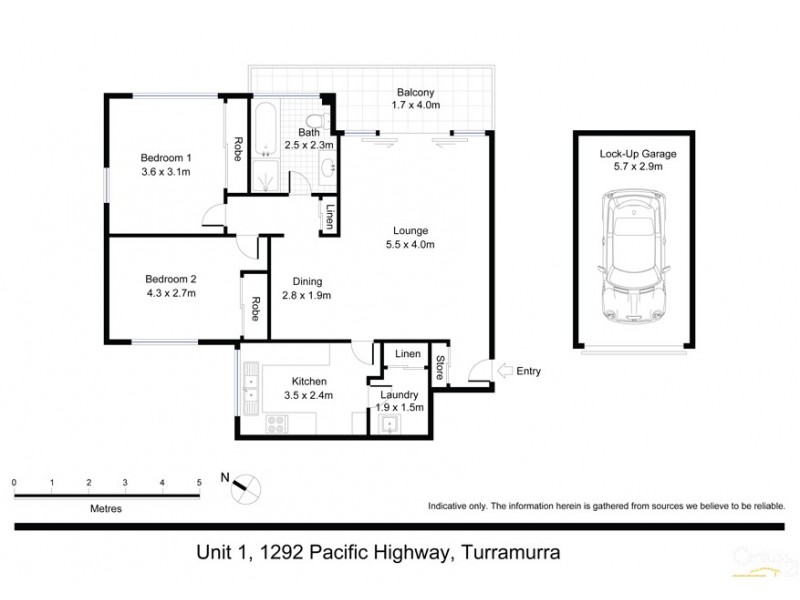 1/1292 Pacific Highway, Turramurra NSW 2074 Floorplan