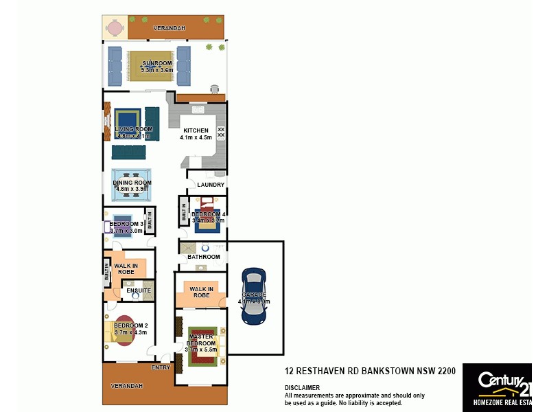 12 Resthaven Road, Bankstown NSW 2200 Floorplan