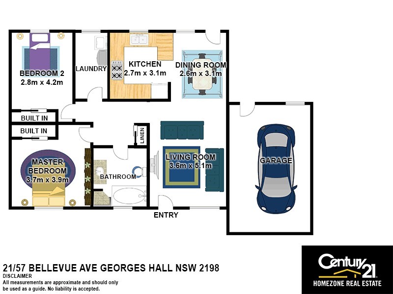 21/57 Bellevue Avenue, Georges Hall NSW 2198 Floorplan