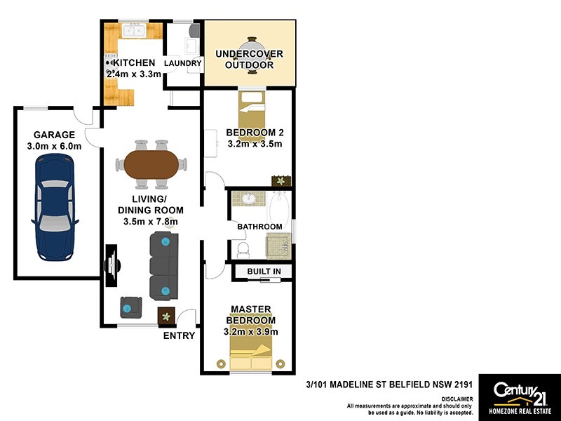 3/101 Madeline Street, Belfield NSW 2191 Floorplan