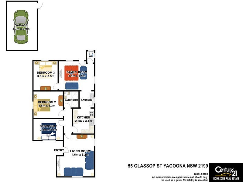 55 Glassop Street, Yagoona NSW 2199 Floorplan