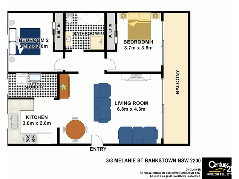 3/3-5 Melanie Street, Bankstown NSW 2200 Floorplan