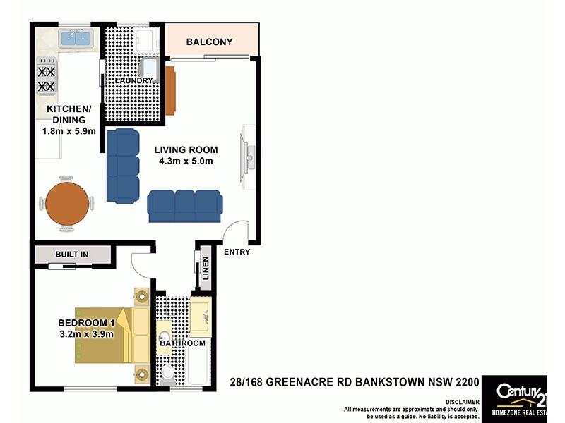 28/168 Greenacre Road, Bankstown NSW 2200 Floorplan