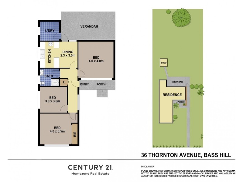 36  Thornton Avenue, Bass Hill NSW 2197 Floorplan