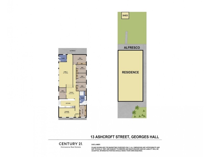 13 Ashcroft Street, Georges Hall NSW 2198 Floorplan
