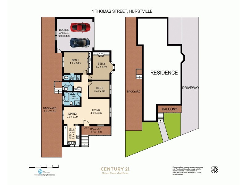 1 Thomas Street, Hurstville NSW 2220 Floorplan