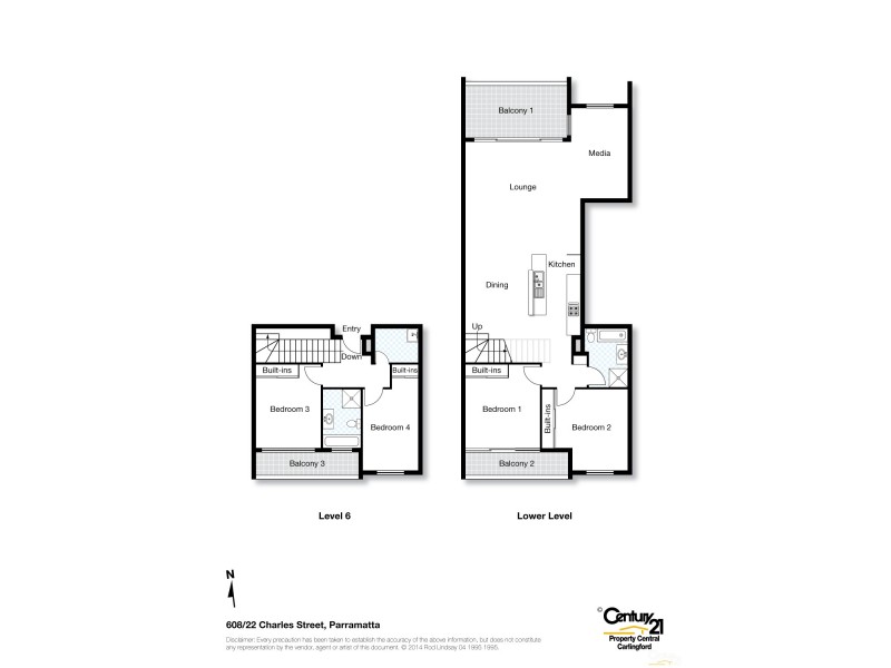 608/22 Charles Street, Parramatta NSW 2150 Floorplan