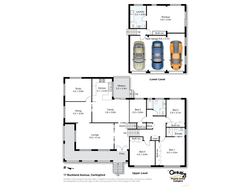 17 Buckland Avenue, Carlingford NSW 2118 Floorplan
