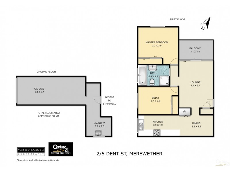 2/5 Dent Street, Merewether NSW 2291 Floorplan
