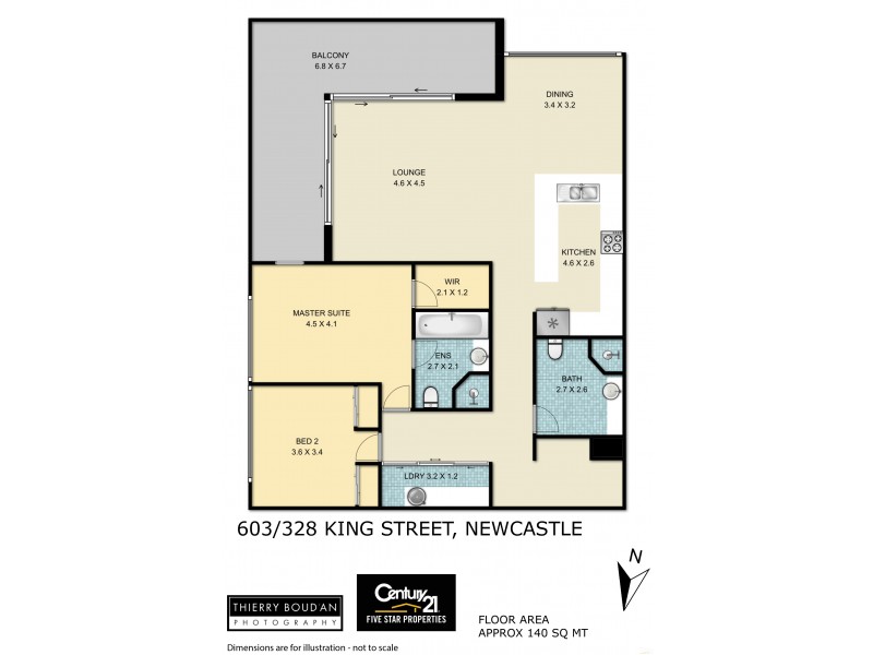 603/328 King Street, Newcastle NSW 2300 Floorplan