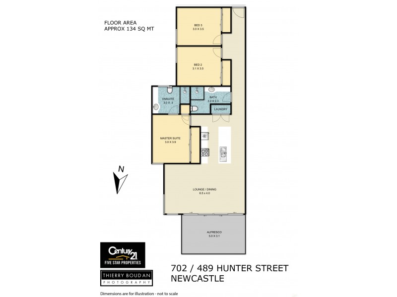 702/489 Hunter Street, Newcastle NSW 2300 Floorplan