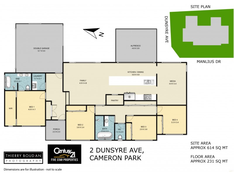 2 Dunsyre Avenue, Cameron Park NSW 2285 Floorplan