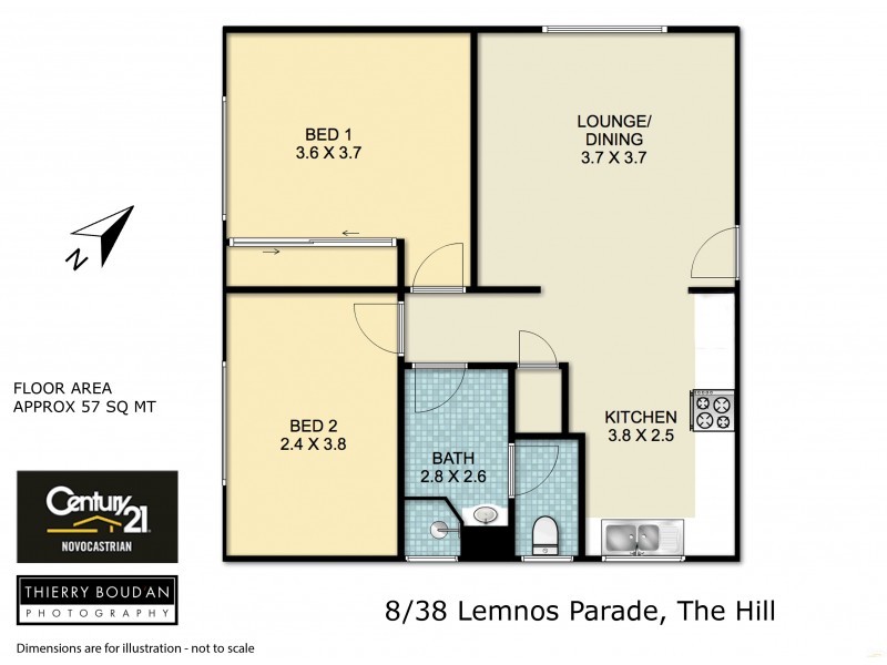 8/38 Lemnos Parade, The Hill NSW 2300 Floorplan