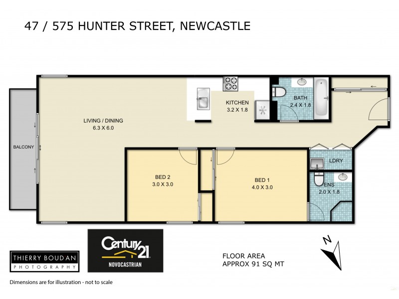 47/575 Hunter Street, Newcastle NSW 2300 Floorplan