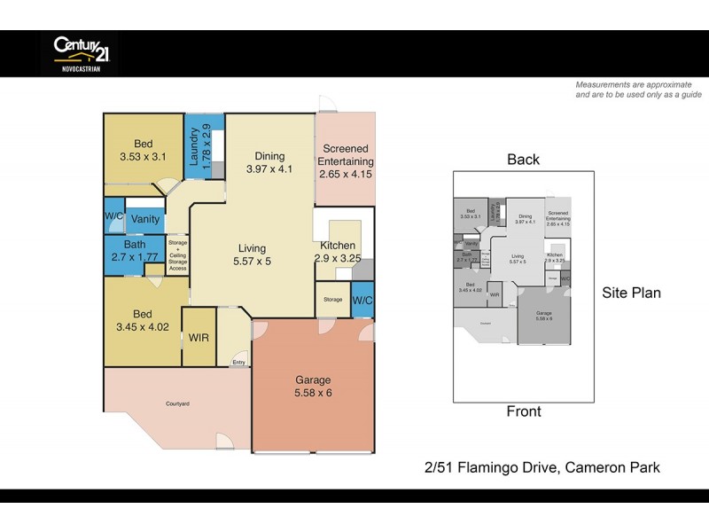 2/51 Flamingo Drive, Cameron Park NSW 2285 Floorplan