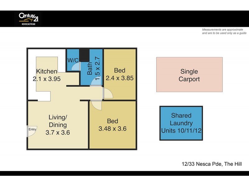 12/33 Nesca Parade, The Hill NSW 2300 Floorplan