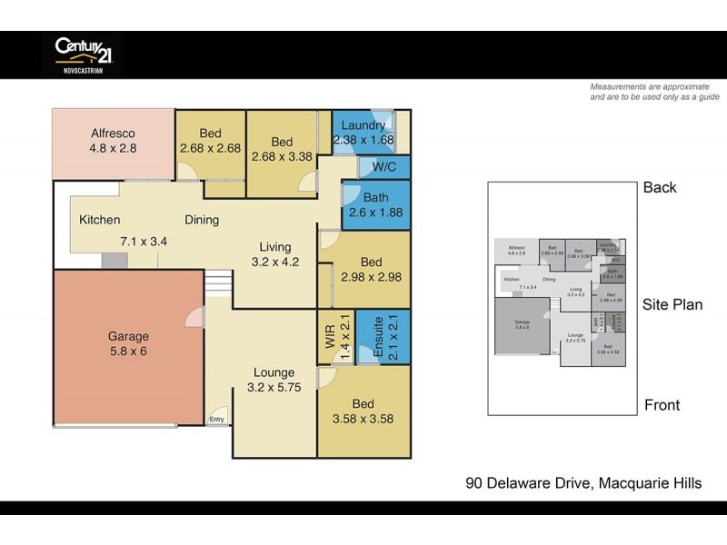 90 Delaware Drive, Macquarie Hills NSW 2285 Floorplan