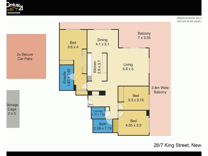 26/7 King Street, Newcastle NSW 2300 Floorplan