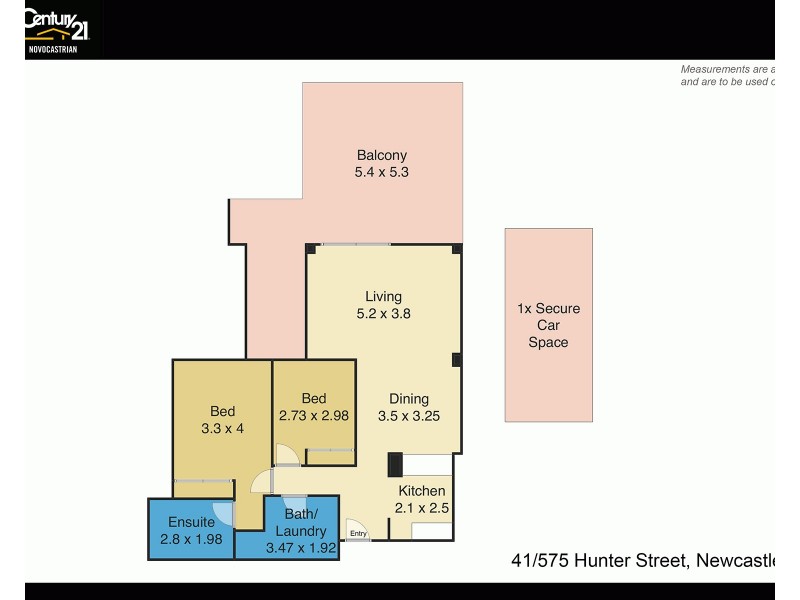 41/575 Hunter Street, Newcastle NSW 2300 Floorplan