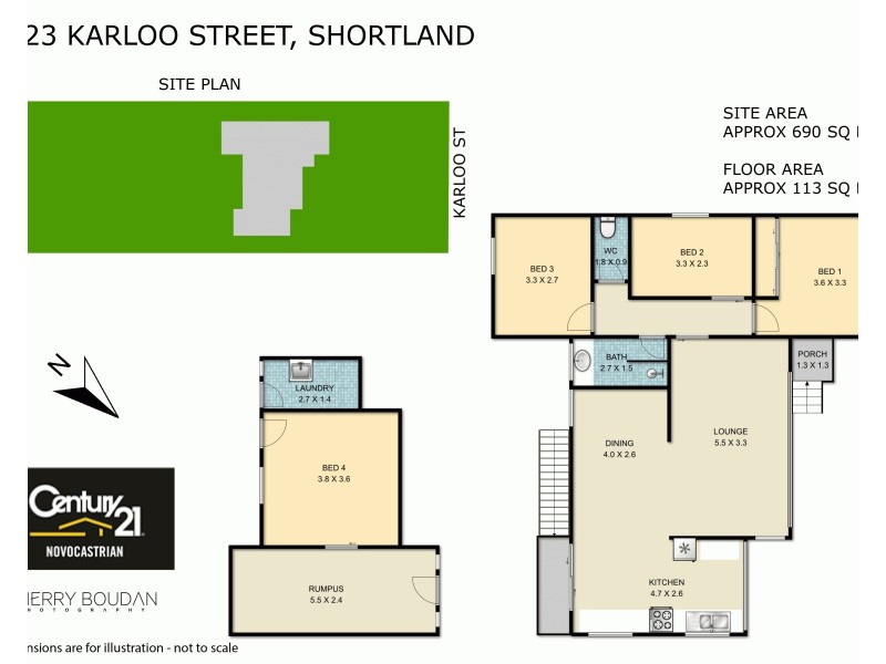 23 Karloo Street, Shortland NSW 2307 Floorplan