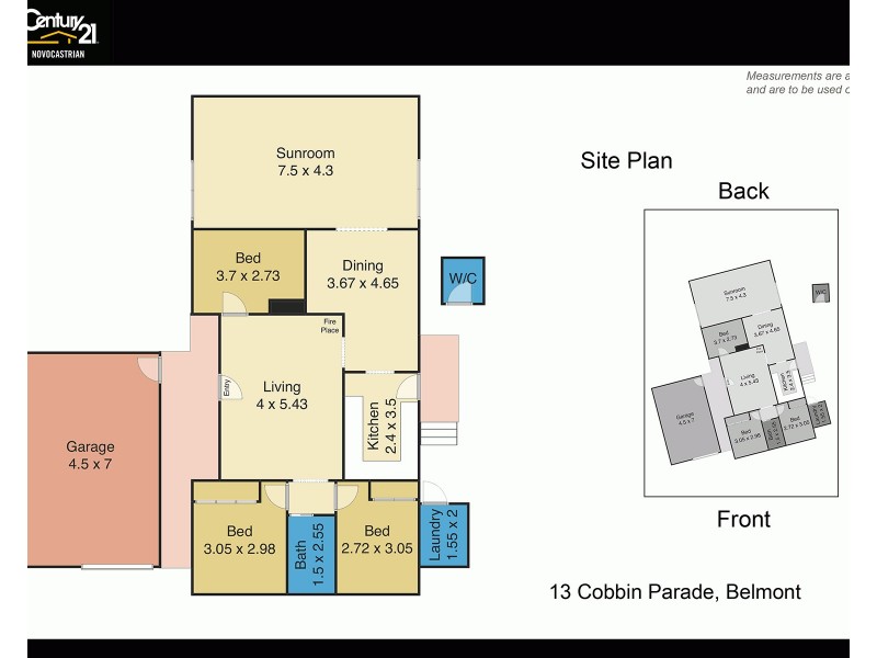 13 Cobbin Parade, Belmont NSW 2280 Floorplan