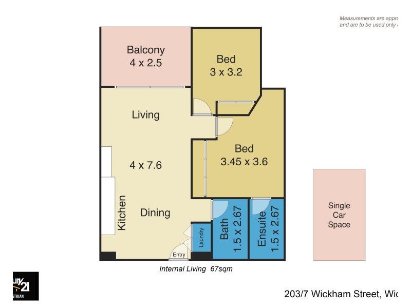 203/7 Wickham Street, Wickham NSW 2293 Floorplan