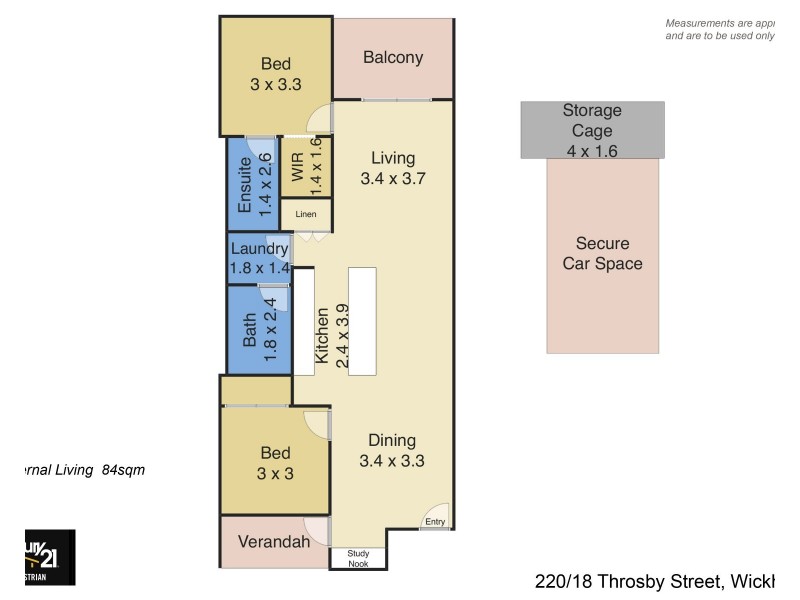 220/18 Throsby Street, Wickham NSW 2293 Floorplan