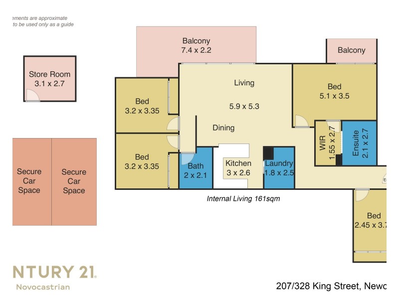 207/328 King Street, Newcastle NSW 2300 Floorplan