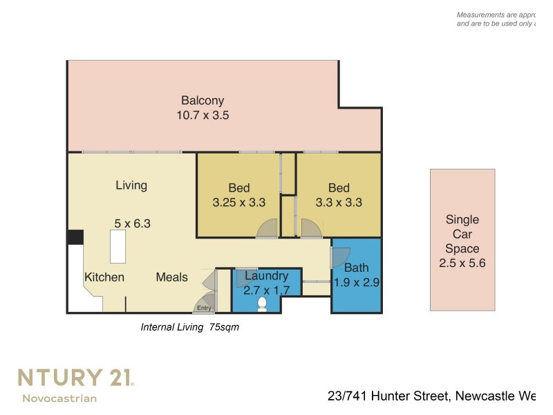 23/741 Hunter Street, Newcastle West NSW 2302 Floorplan