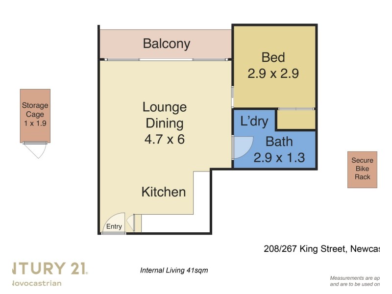 208/267 King Street, Newcastle NSW 2300 Floorplan