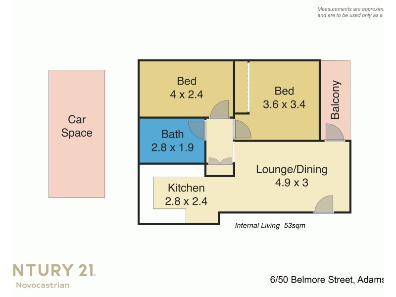 6/50 Belmore Street, Adamstown NSW 2289 Floorplan