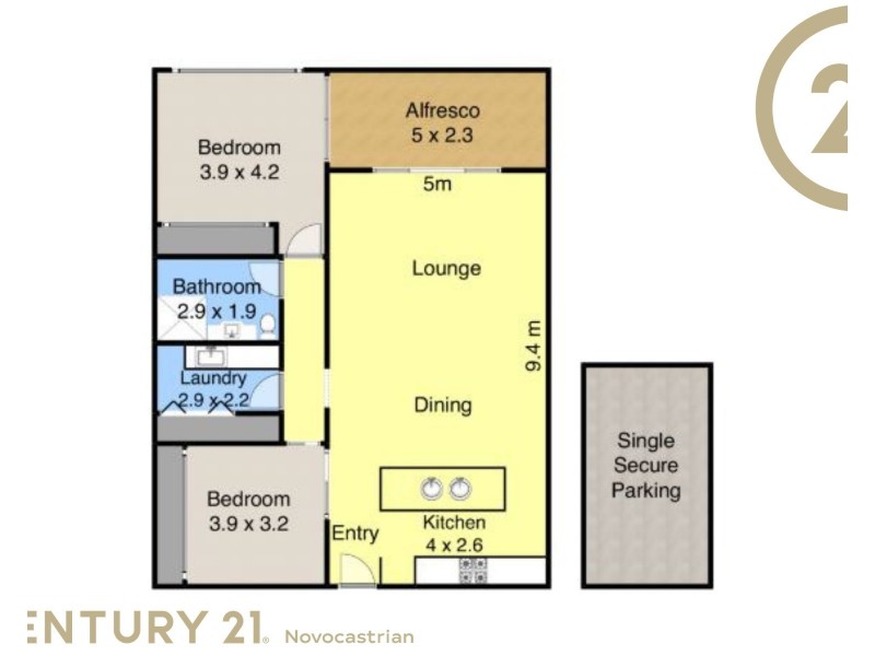 505/21 Newcomen Street, Newcastle NSW 2300 Floorplan