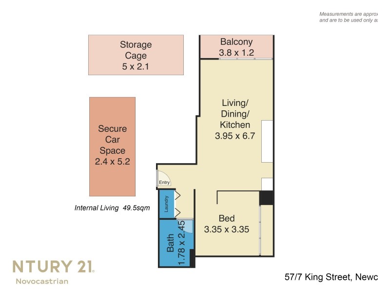 57/7 King Street, Newcastle NSW 2300 Floorplan