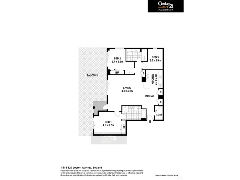 1/118 Joynton Ave, Zetland NSW 2017 Floorplan