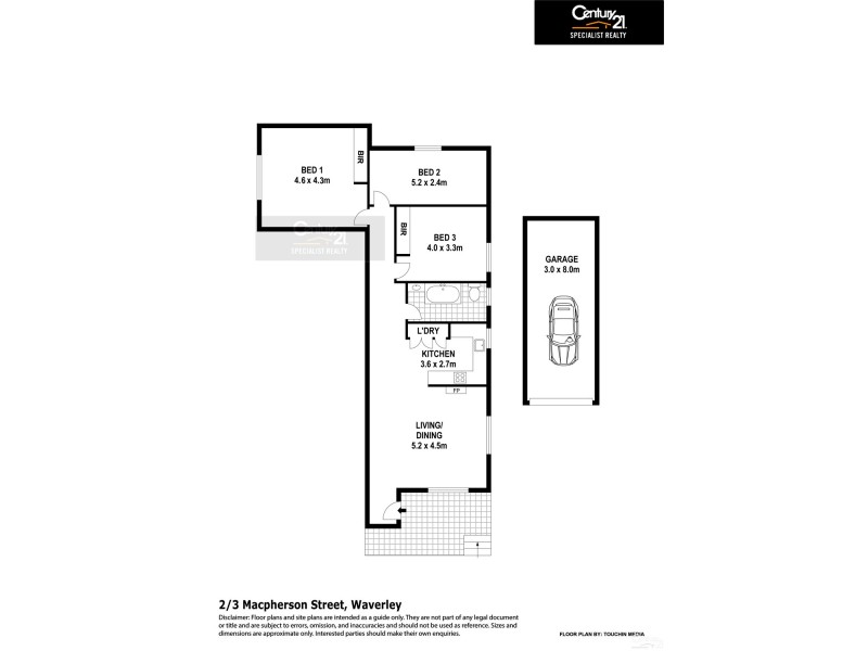 2/3 Macpherson Street, Waverley NSW 2024 Floorplan