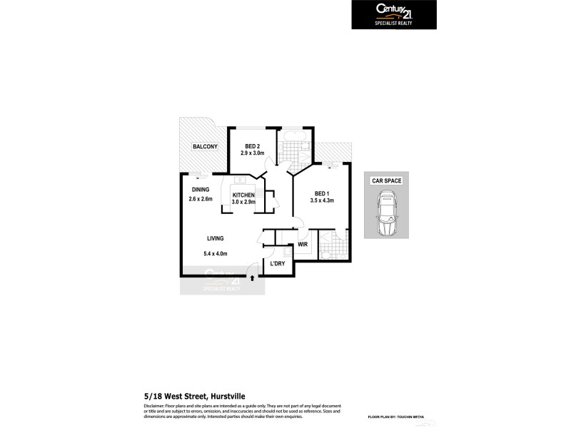 5/18-22 West Street, Hurstville NSW 2220 Floorplan