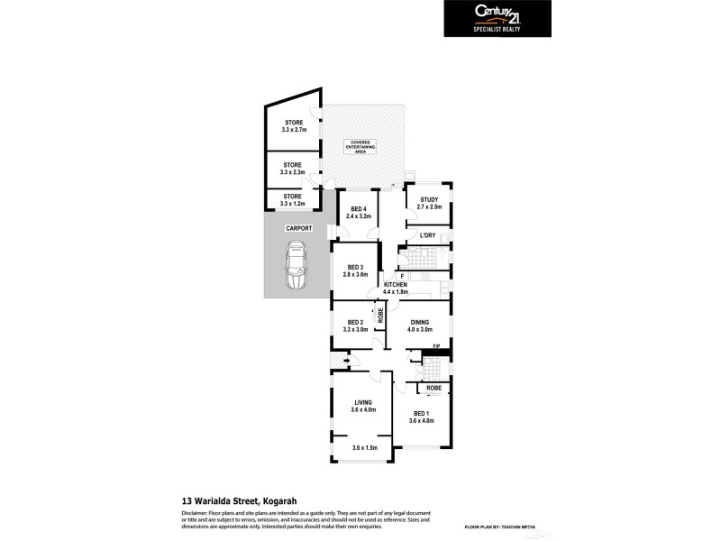 13 Warialda Street, Kogarah NSW 2217 Floorplan